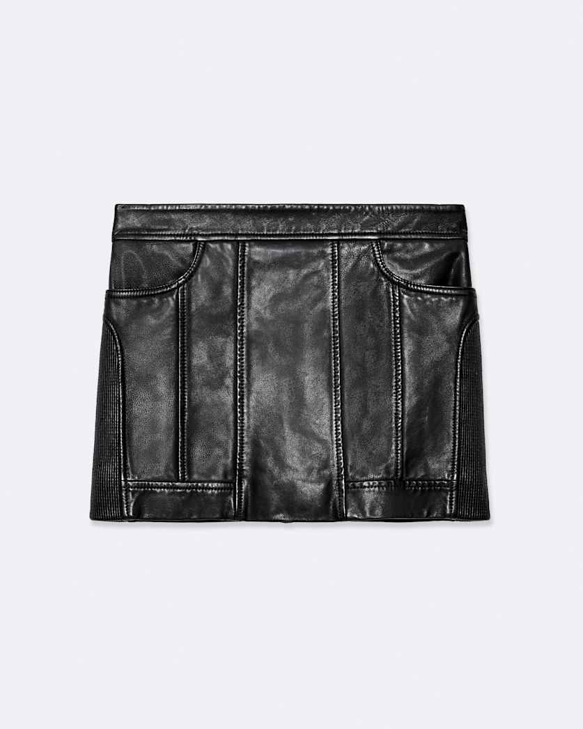 Endry leather mini skirt