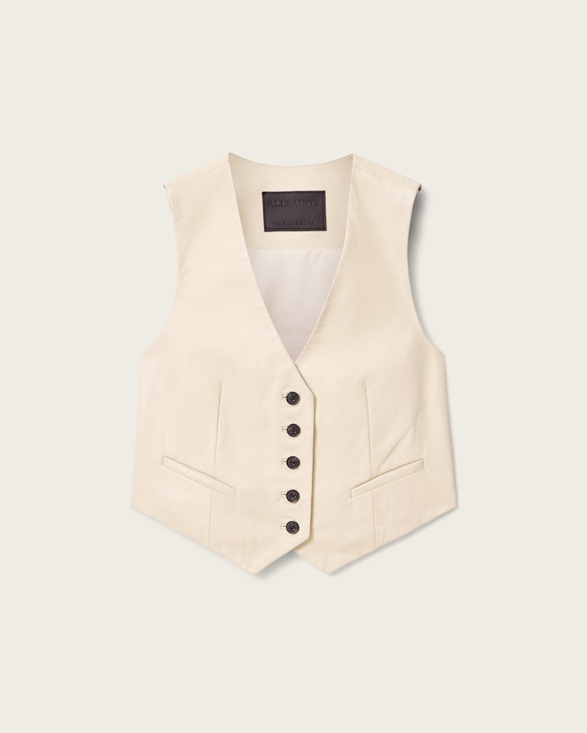 Arla Lea Leather Waistcoat