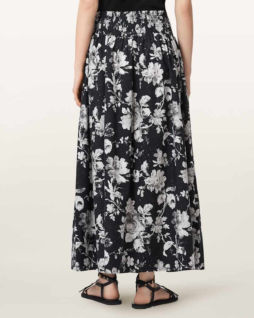 Levy Floral Midi Skirt
