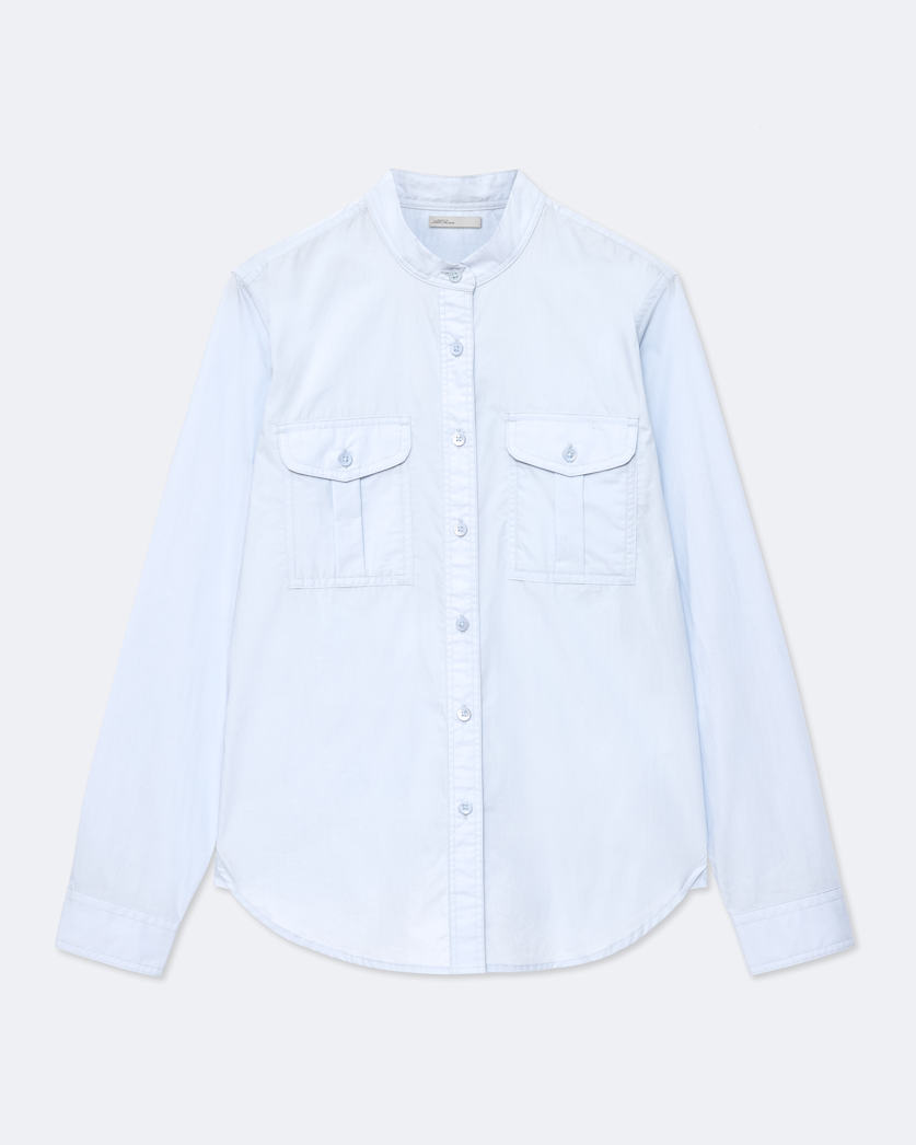 Tess Regular-Fit Cotton-Poplin Military Shirt