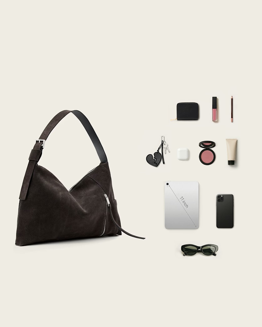 Alba Suede Shoulder Bag