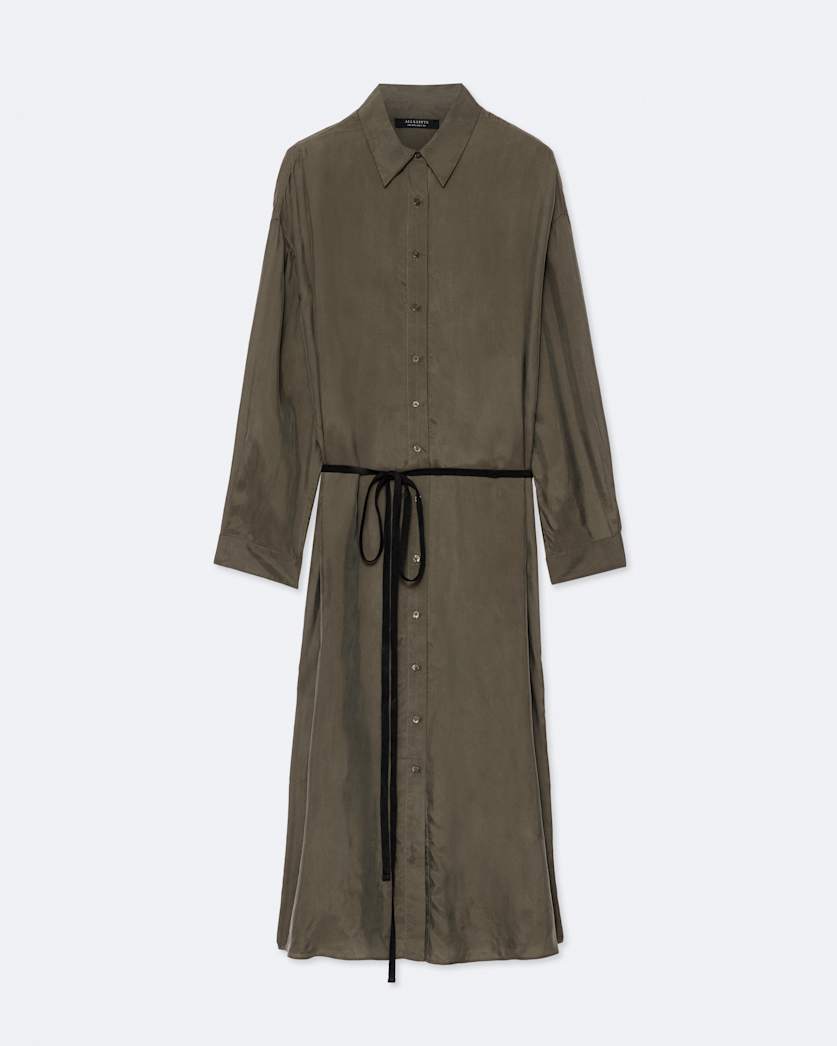 Yurra cupro tied shirt dress