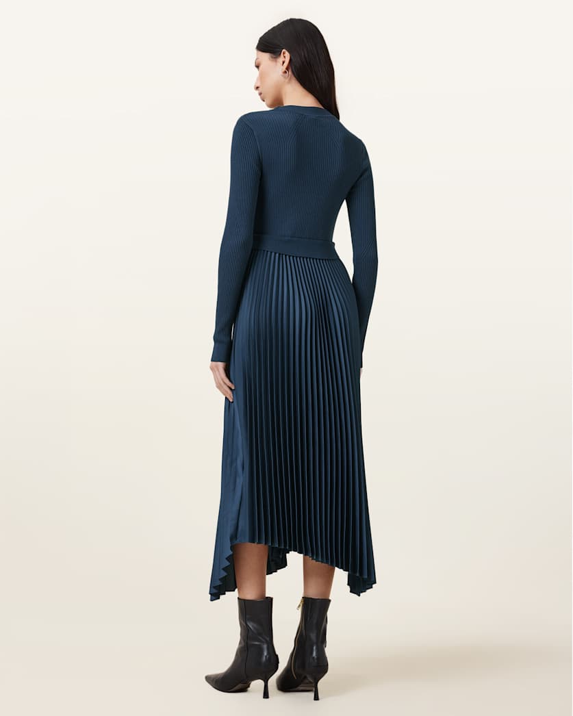 Fay Long Sleeve Asymmetric Dress
