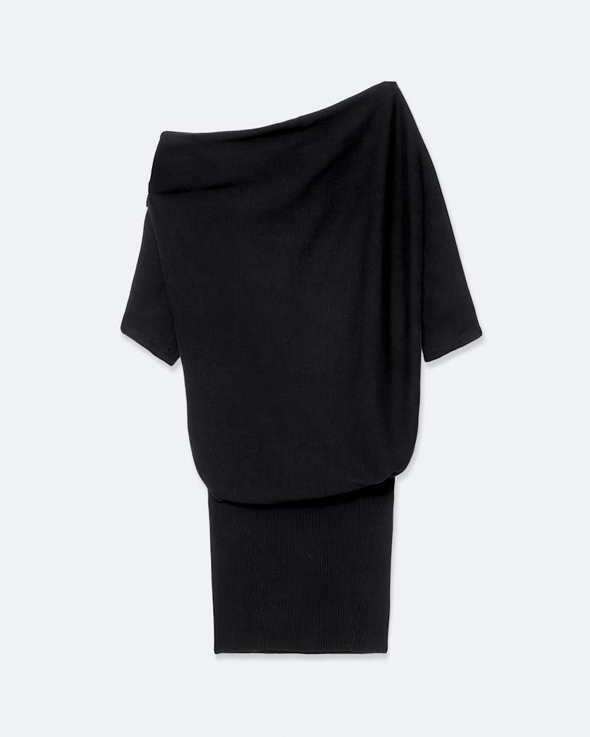 Ellie Asymmetric Cotton Knitted Dress