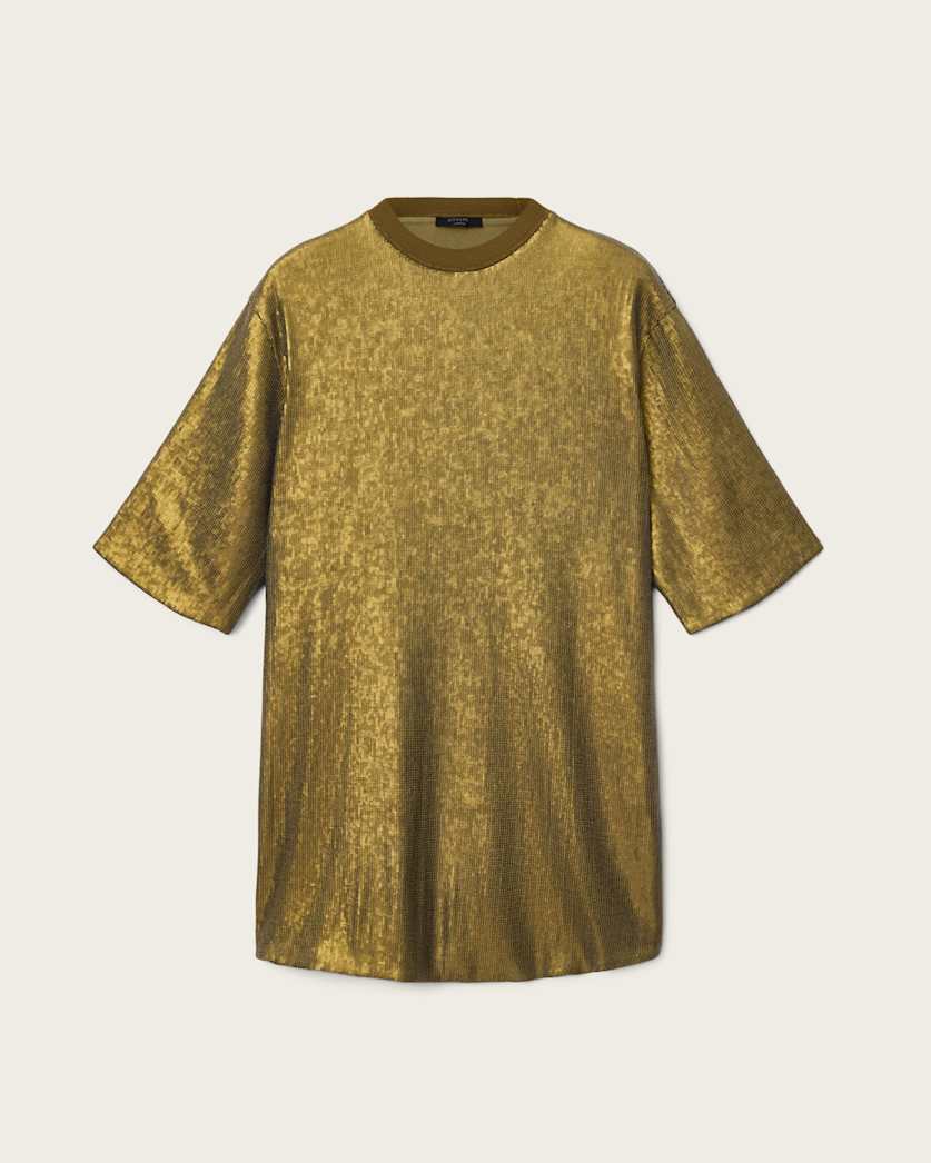 Opal Sequin T-Shirt Mini Logo Dress