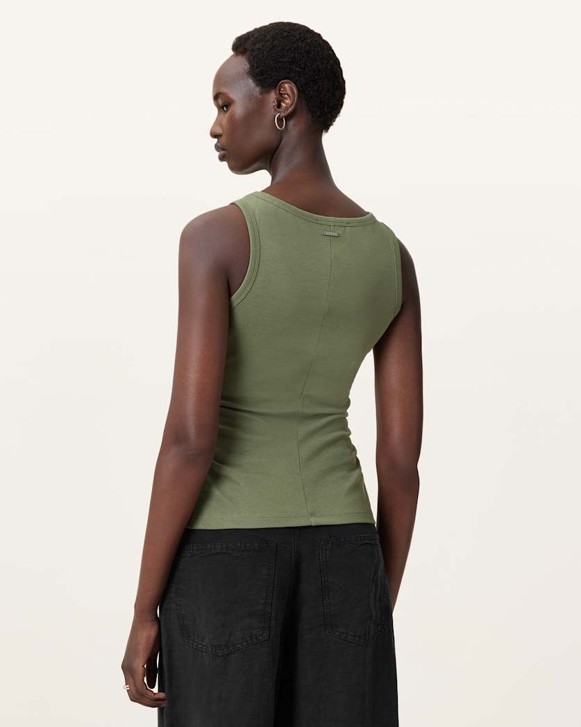 Katarina Boat Neck Slim Fit Tank Top