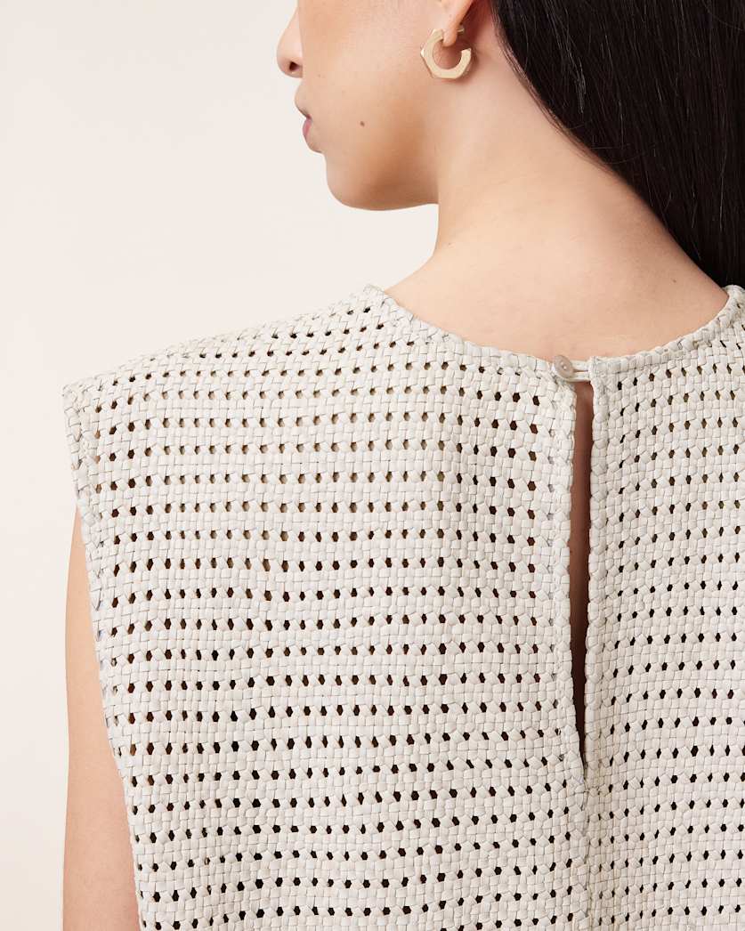 Nessa Woven Leather Mini Dress