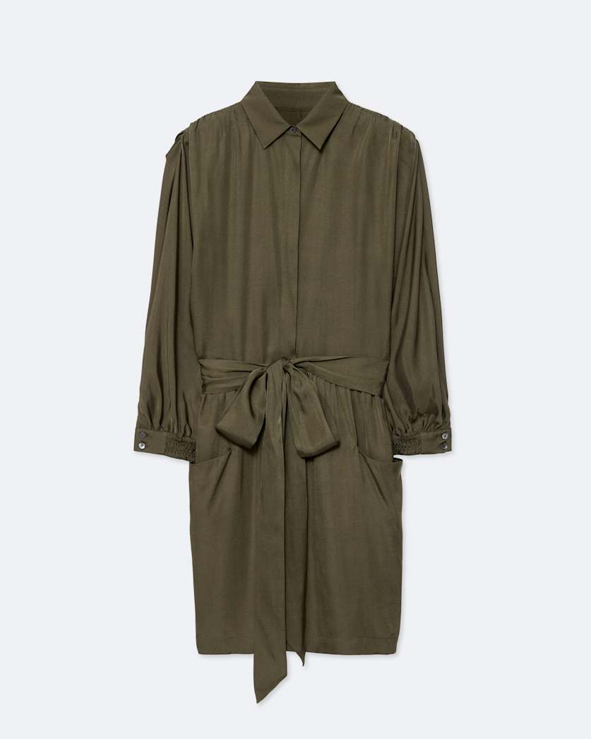 Noora silk blend shirt dress