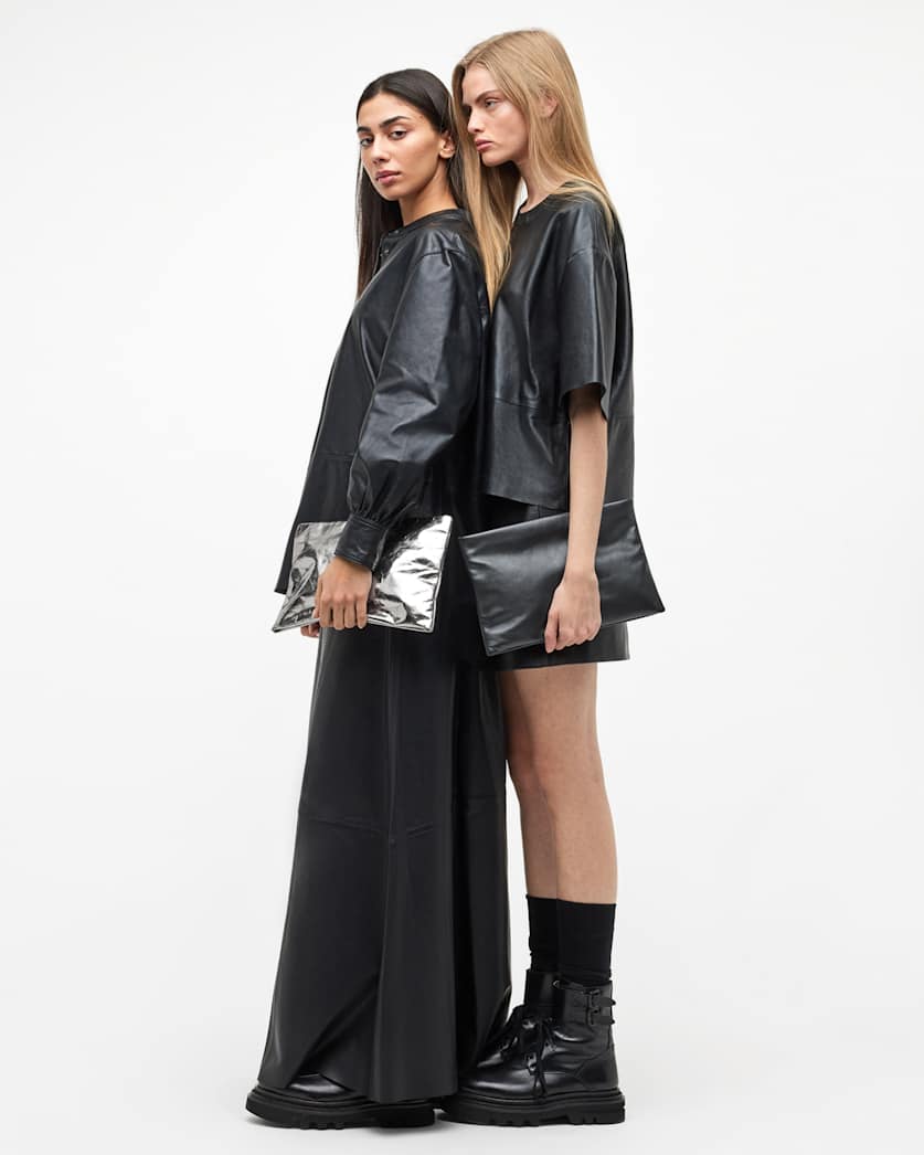 Bettina Leather Clutch Bag