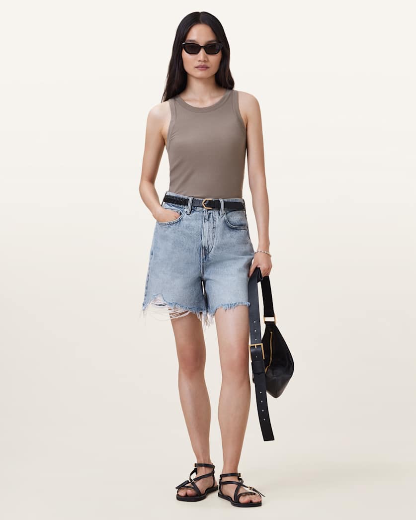 Rina Crew Neck Sleeveless Tank Top