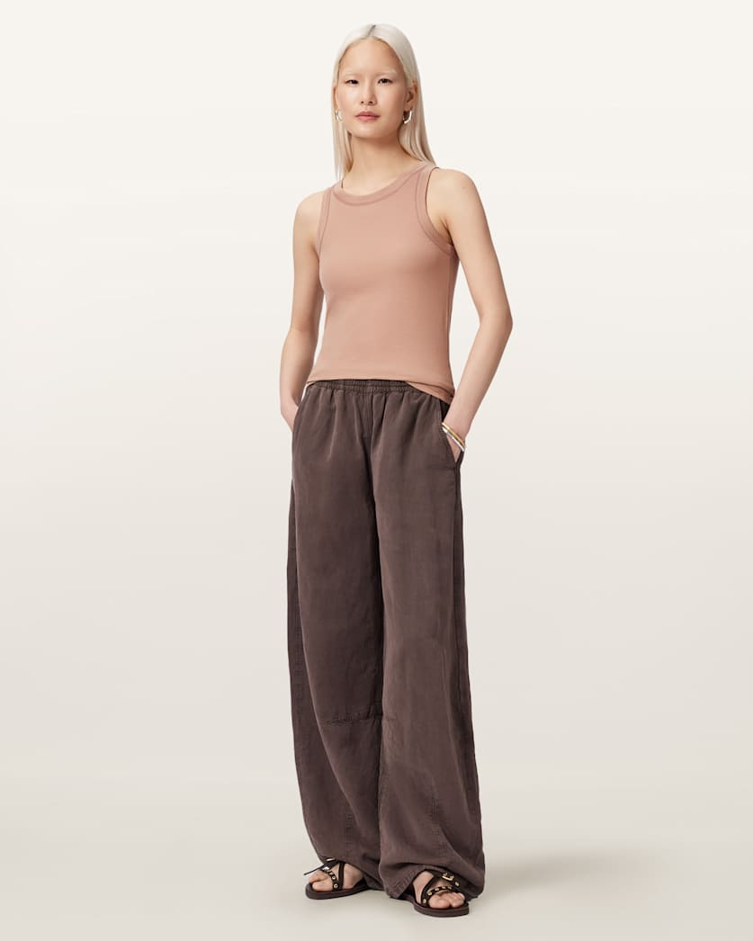 Rina Crew Neck Sleeveless Tank Top
