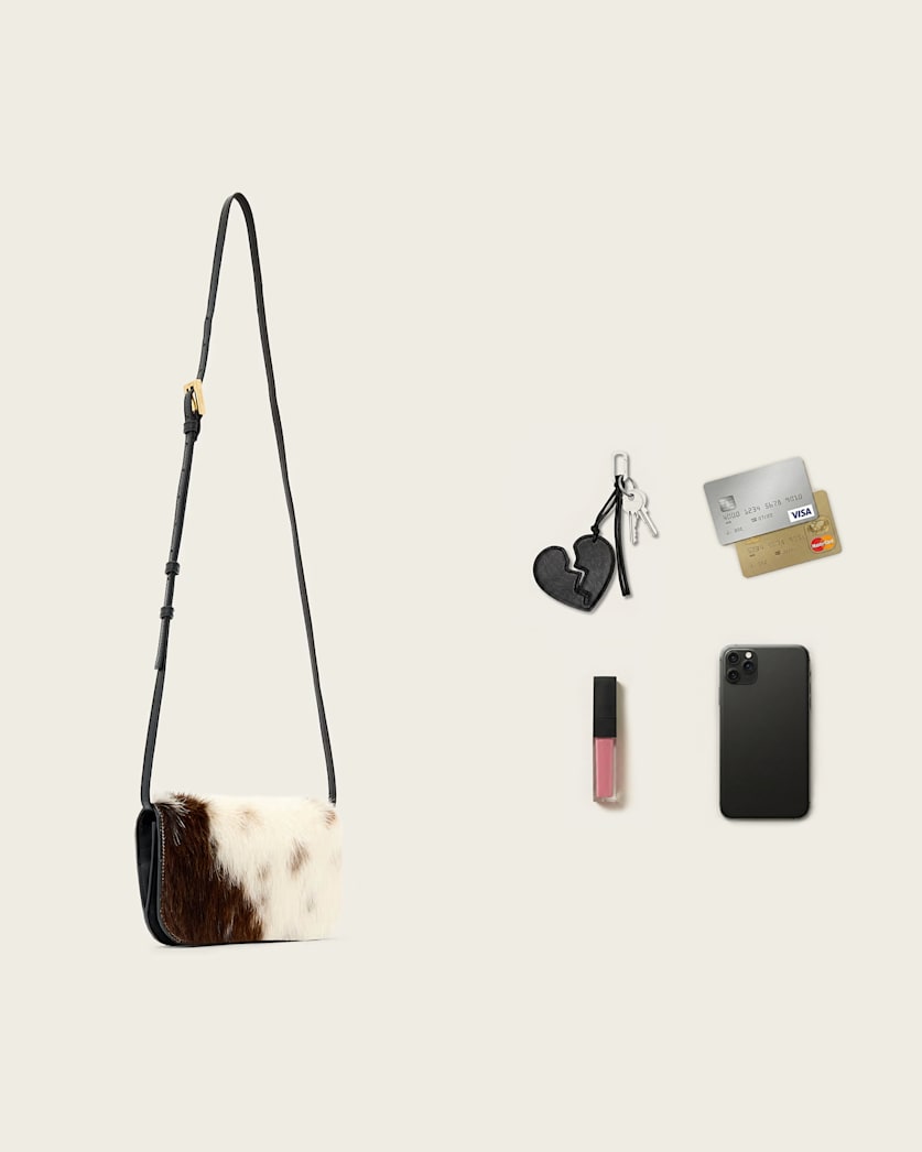 Maeve Cow Print Crossbody Wallet