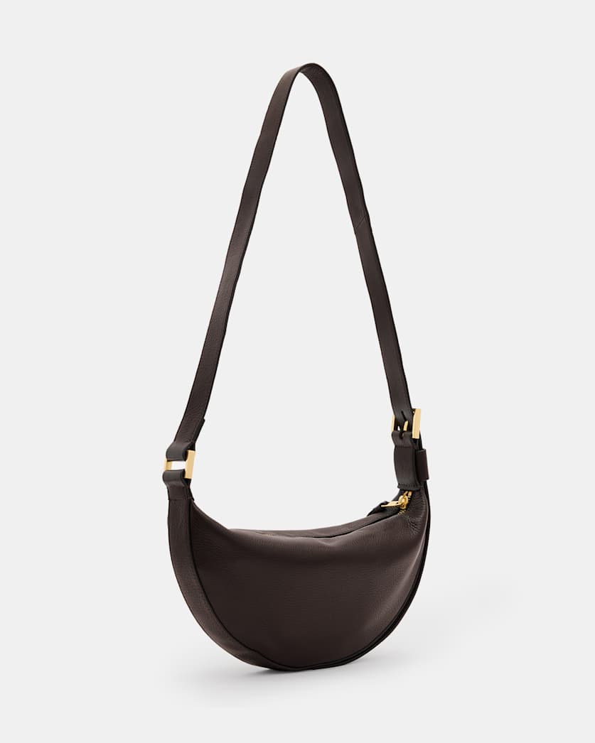 Half Moon Leather Crossbody Bag