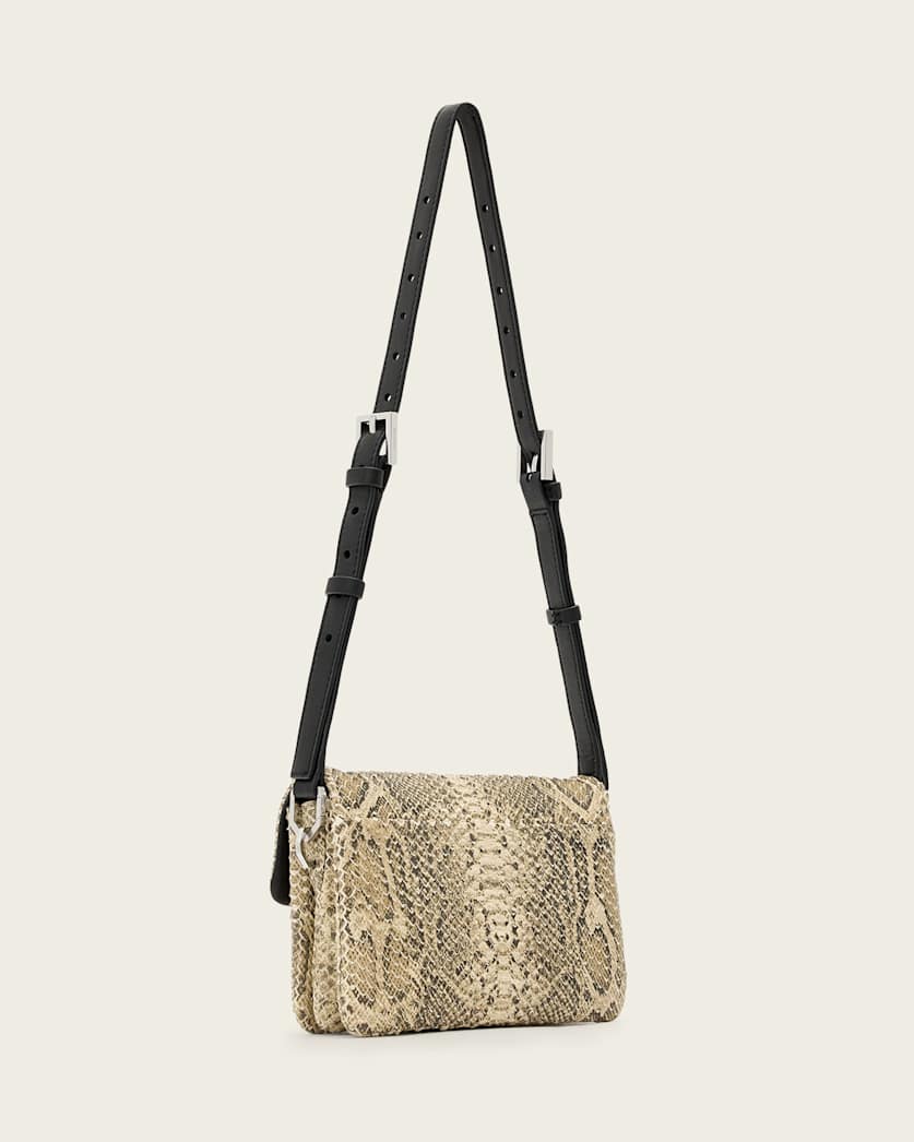 Jupiter Leather Snake Crossbody Bag