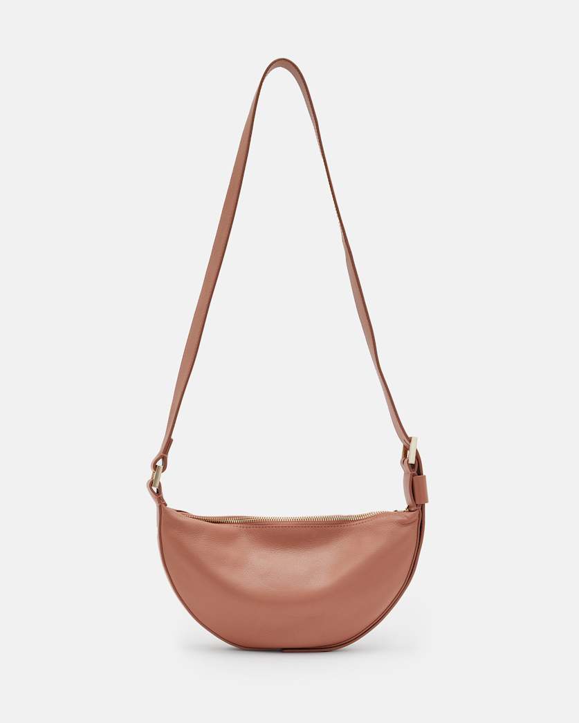 Half Moon Leather Crossbody Bag