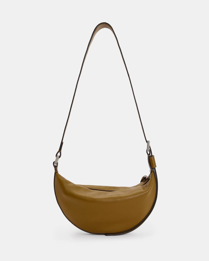 Half Moon Leather Crossbody Bag