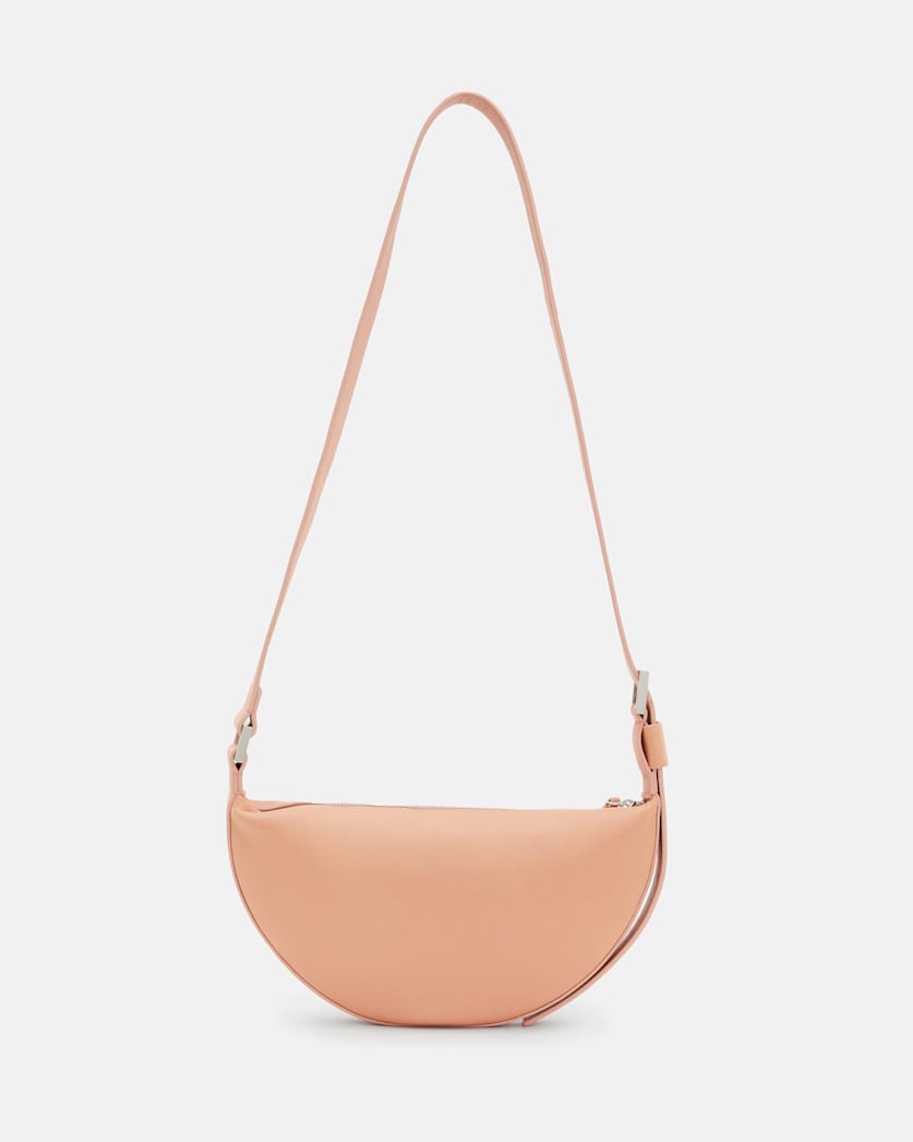 Half Moon Tie Dye Leather Crossbody Bag