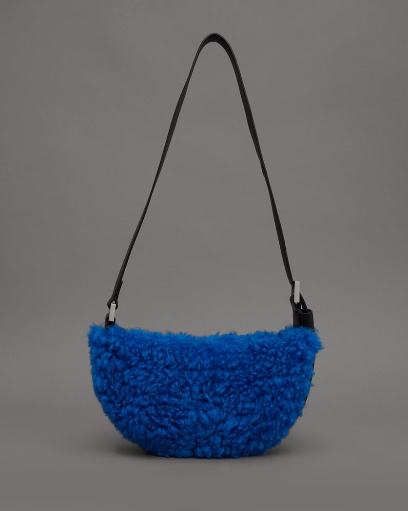 Half Moon Shearling Crossbody Bag