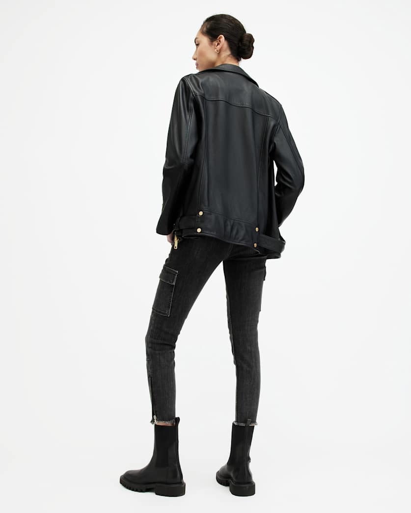 Duran Mid-Rise Skinny Cargo Denim Jeans