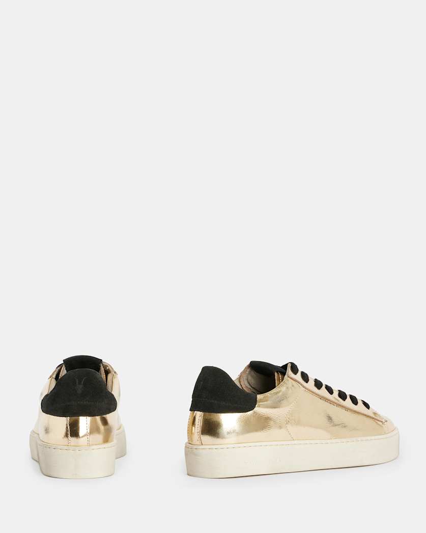 Shana Metallic Low Top Leather Sneakers