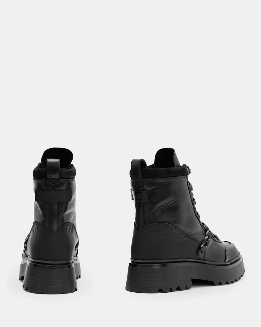 Ker Lace Up Ski Hook Leather Boots