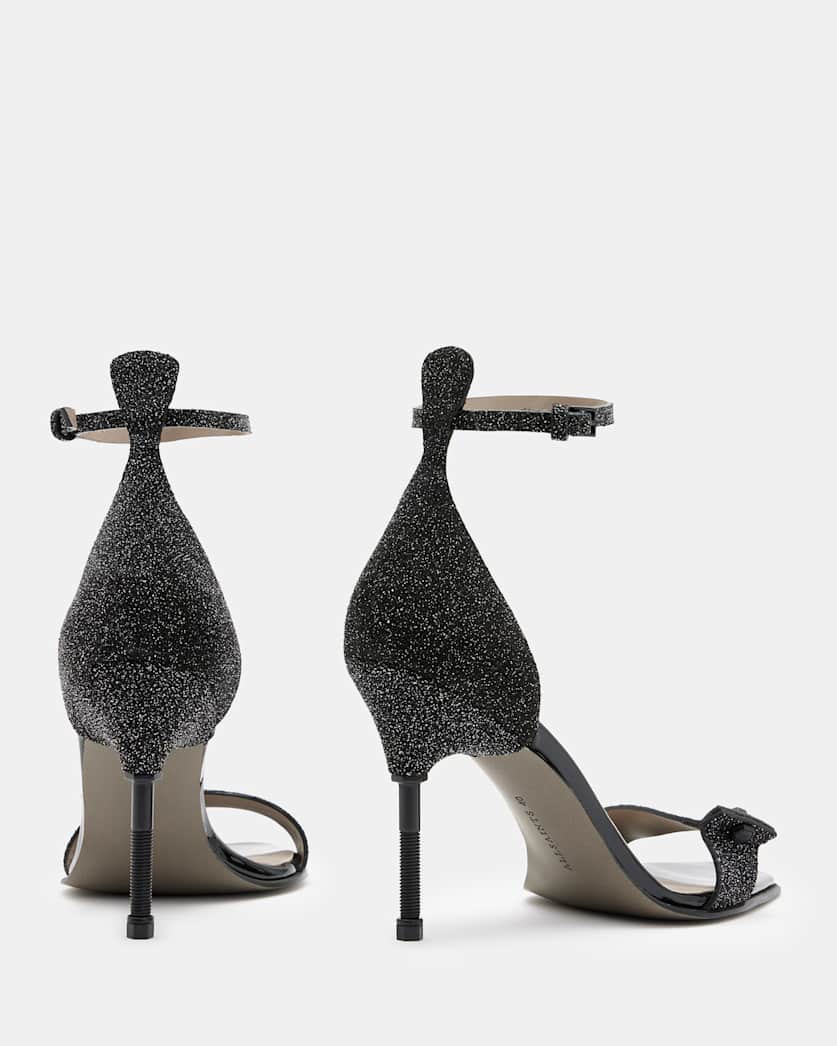 Betty Square Toe Leather Heeled Sandals