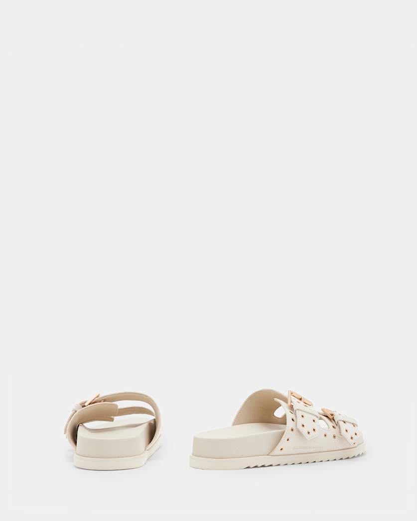 Khai Two Strap Suede Eyelet Sandals