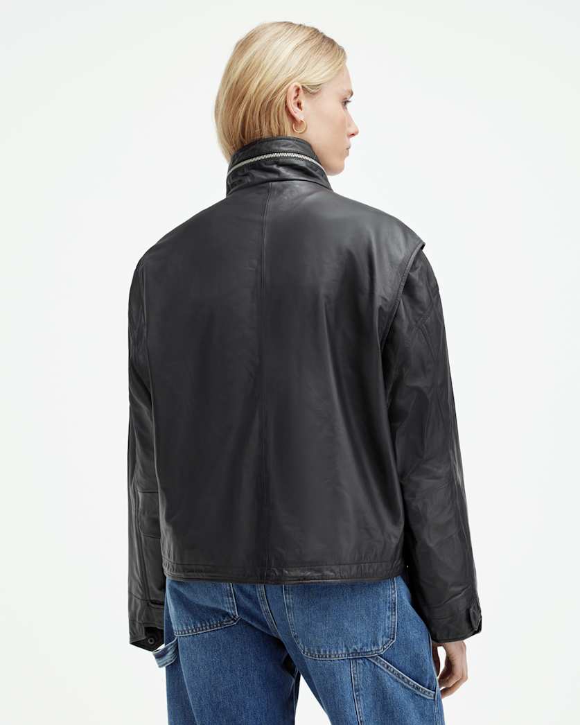 Clay Oversized Leather Jacket