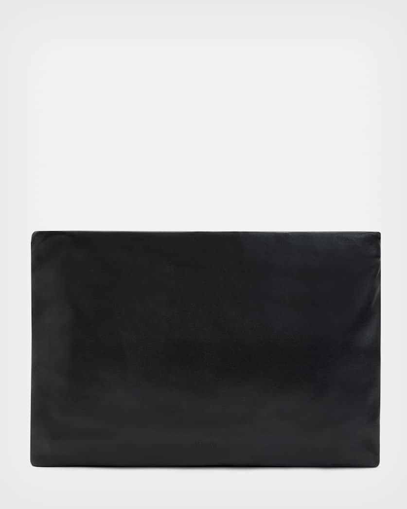 Bettina Studded Leather Clutch Bag