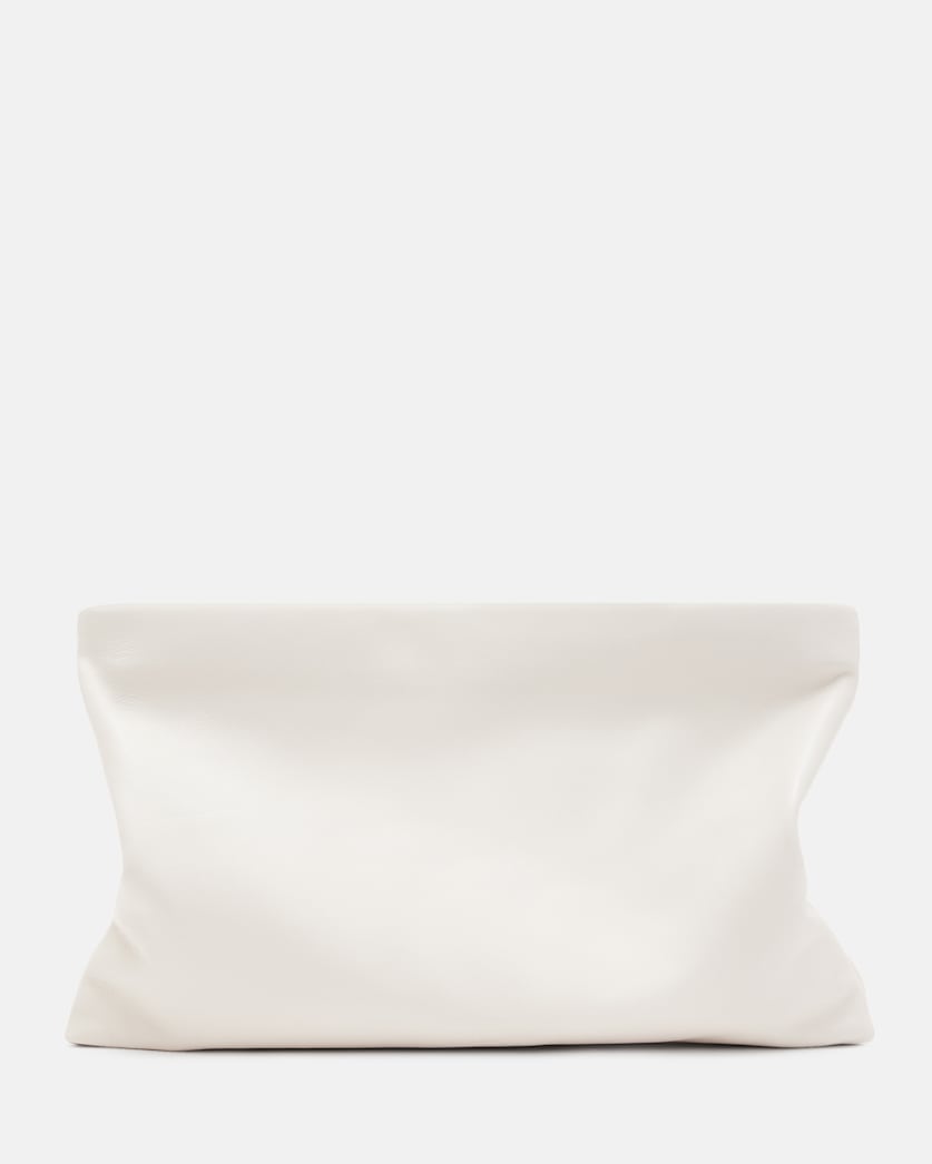 Bettina Leather Studded Clutch Bag