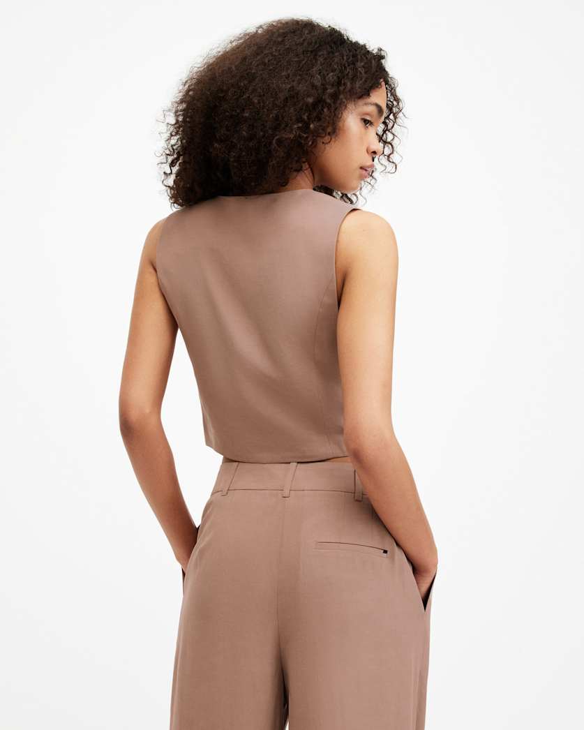 Deri Lyn Linen Blend Waistcoat