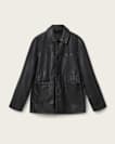 Toulouse Single Breasted Leather Coat