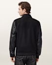 Endleton Contrast Leather Bomber Jacket