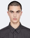 Regular-fit yoked tencel shirt