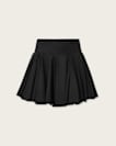 Tulip Black Cotton Mini Skirt