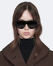 Darcie Nylon Shawl-Collar Cocoon Coat
