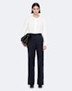 Elysia Mid-Rise Slim-Fit Tailored Trousers