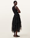 Jen Tulle Asymmetric Maxi Skirt