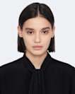 Bow-detail silk shirt