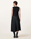 Pia Asymmetric Satin Dress
