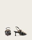 Vivian Leather Buckle Slingback Heels