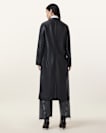 Aire Long Line Leather Coat