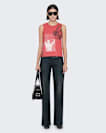 Tinted Dark Indigo Nico Low-Rise Wide-Leg Jeans