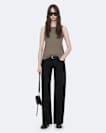 Jet Black Nico Low-Rise Wide-Leg Jeans