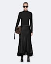Silk-viscose skirt