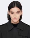 Double-breasted cotton trench coat