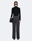 Leonie Mid-Rise Satin Wide-Leg Trousers
