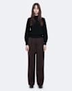 Leonie Mid-Rise Satin Wide-Leg Trousers