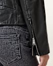 Dalby Slim Fit Leather Biker Jacket