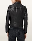 Dalby Slim Fit Leather Biker Jacket